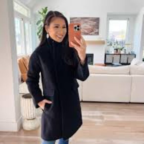 NWT J Crew Cocoon coat in Italian stadium-cloth wool blend Size 0 - Picture 4 of 6